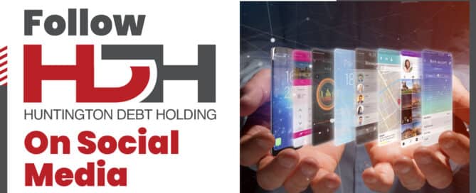 concept of hands holding multiple open screens on mobile device